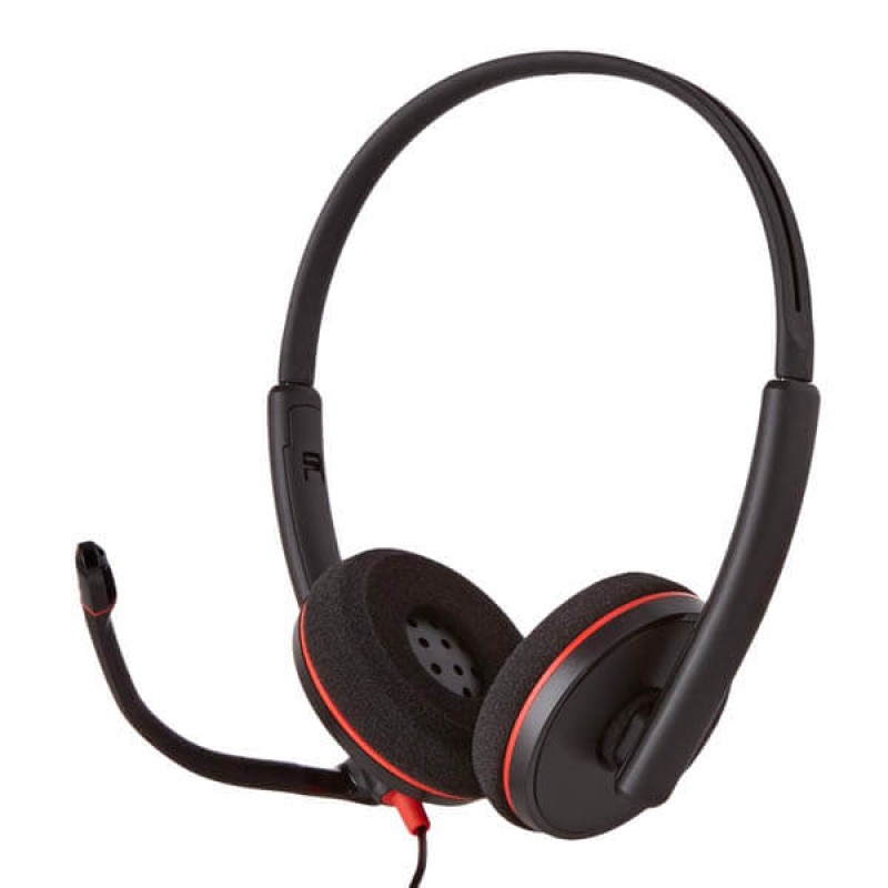 Plantronics - 3220 USB-A Wired Headset - Dual Ear (Stereo) with Boom Mic