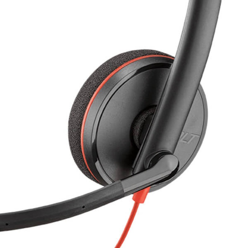 Plantronics - 3220 USB-A Wired Headset - Dual Ear (Stereo) with Boom Mic