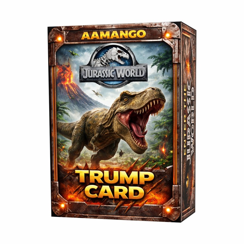 Aamango Jurassic World &amp; Animal World Trump Cards Combo Pack (63 Cards Each) | Educational Card Game for Kids | Learn Dinosaurs, Animals, Facts &amp; Stat