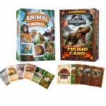Aamango Jurassic World & Animal World Trump Cards Combo Pack (63 Cards Each) | Educational Card Game for Kids | Learn Dinosaurs, Animals, Facts & Stat